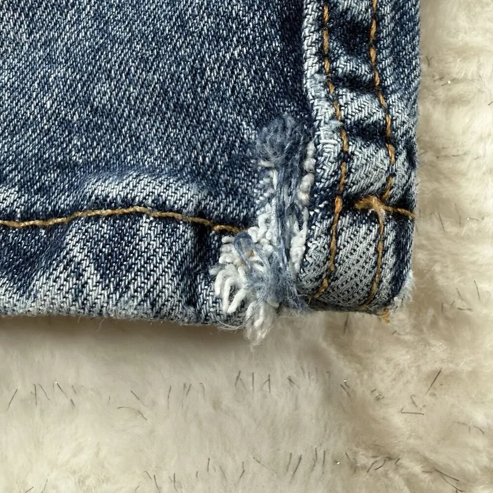 Levis 502 Jeans Mens 36x34 Blue Tapered Stretch Denim Dark Wash